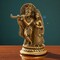 Brass Radha Krishna Statue Hindu God Religious Lord Krishna with Radha Rani Murti Idol - Sculpture for Home Temple Mandir Pooja Decor - Decorative Showpiece Housewarming Gift (5.5 Inches)